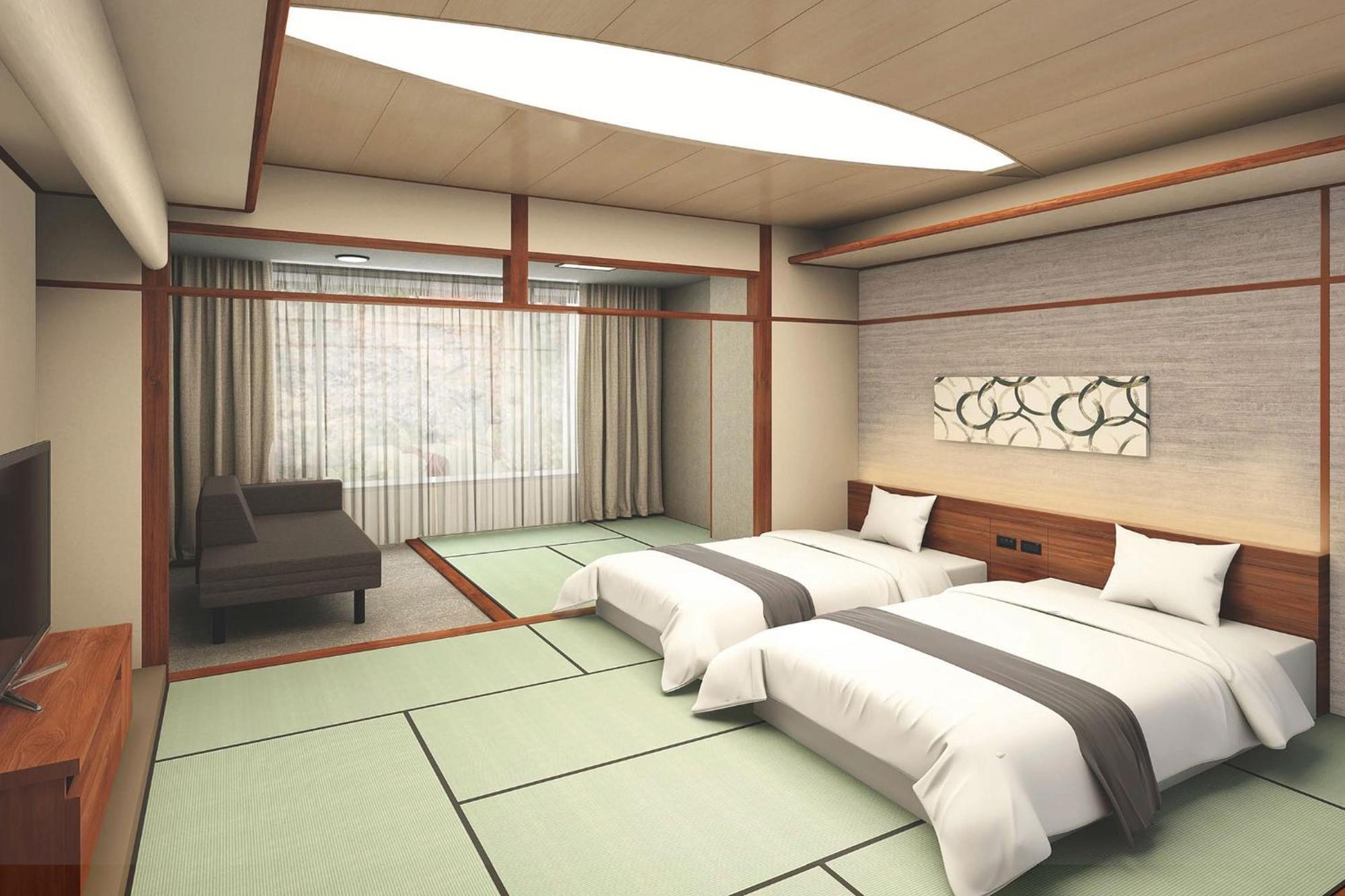 Ooedo Onsen Monogatari Ikaho Hotel Shibukawa Buitenkant foto